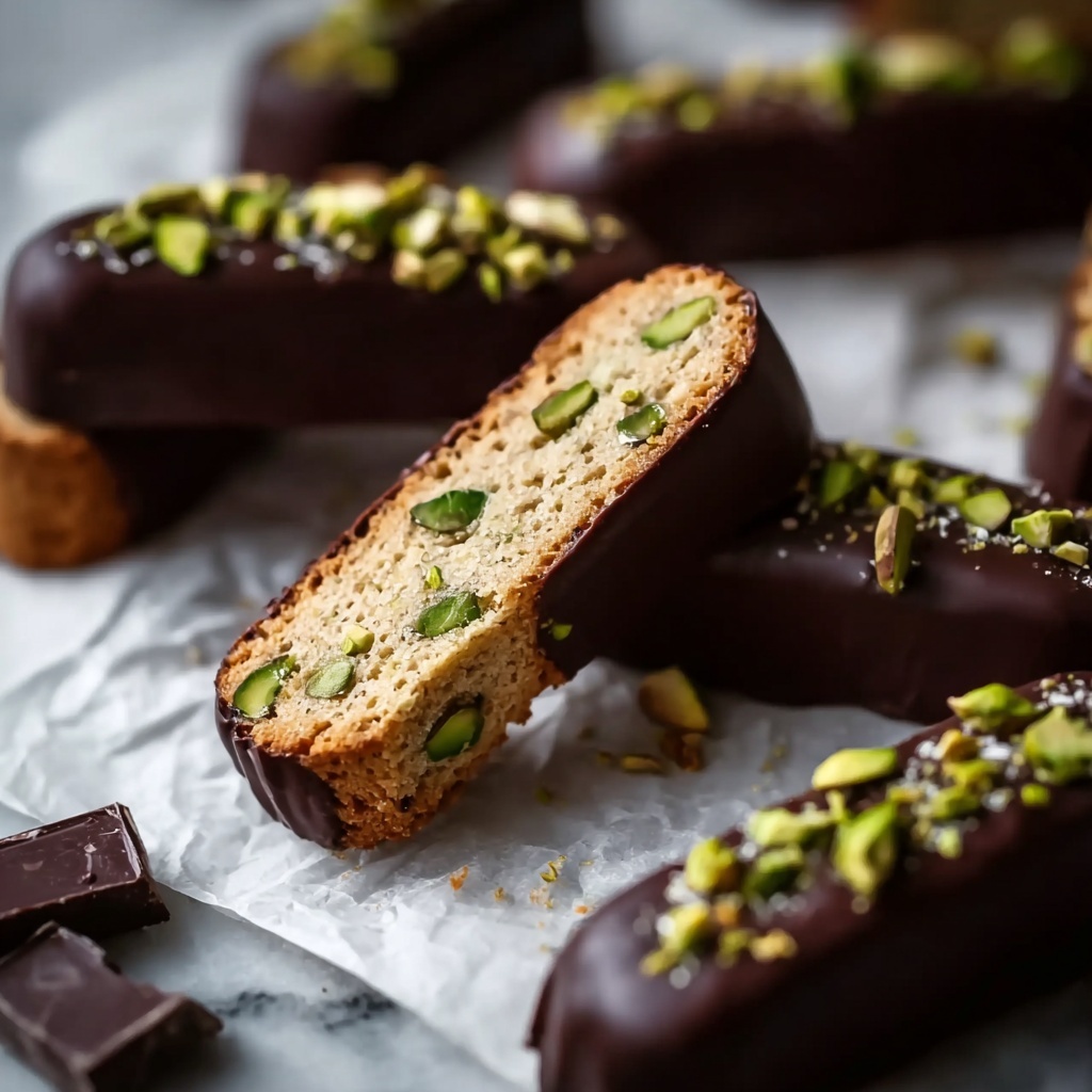 Irresistibly Crunchy Chocolate Pistachio Biscotti Recipe - Recipe Image