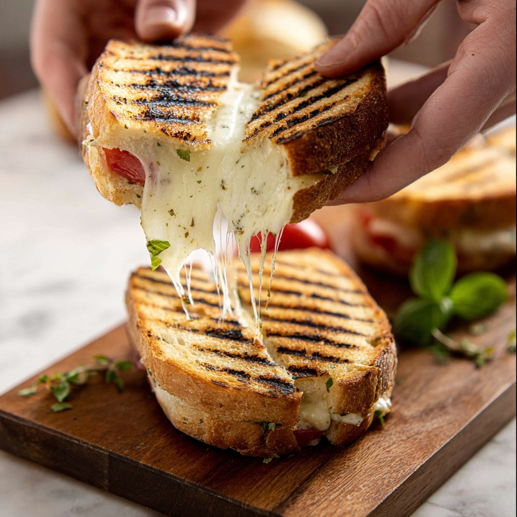 Mushroom Triple Cheese Grilled Cheese Recipe - Recipe Image