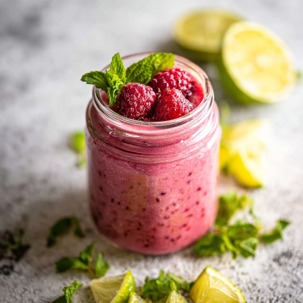 Raspberry Mango Smoothie with Greek Yogurt Recipe - Recipe Image