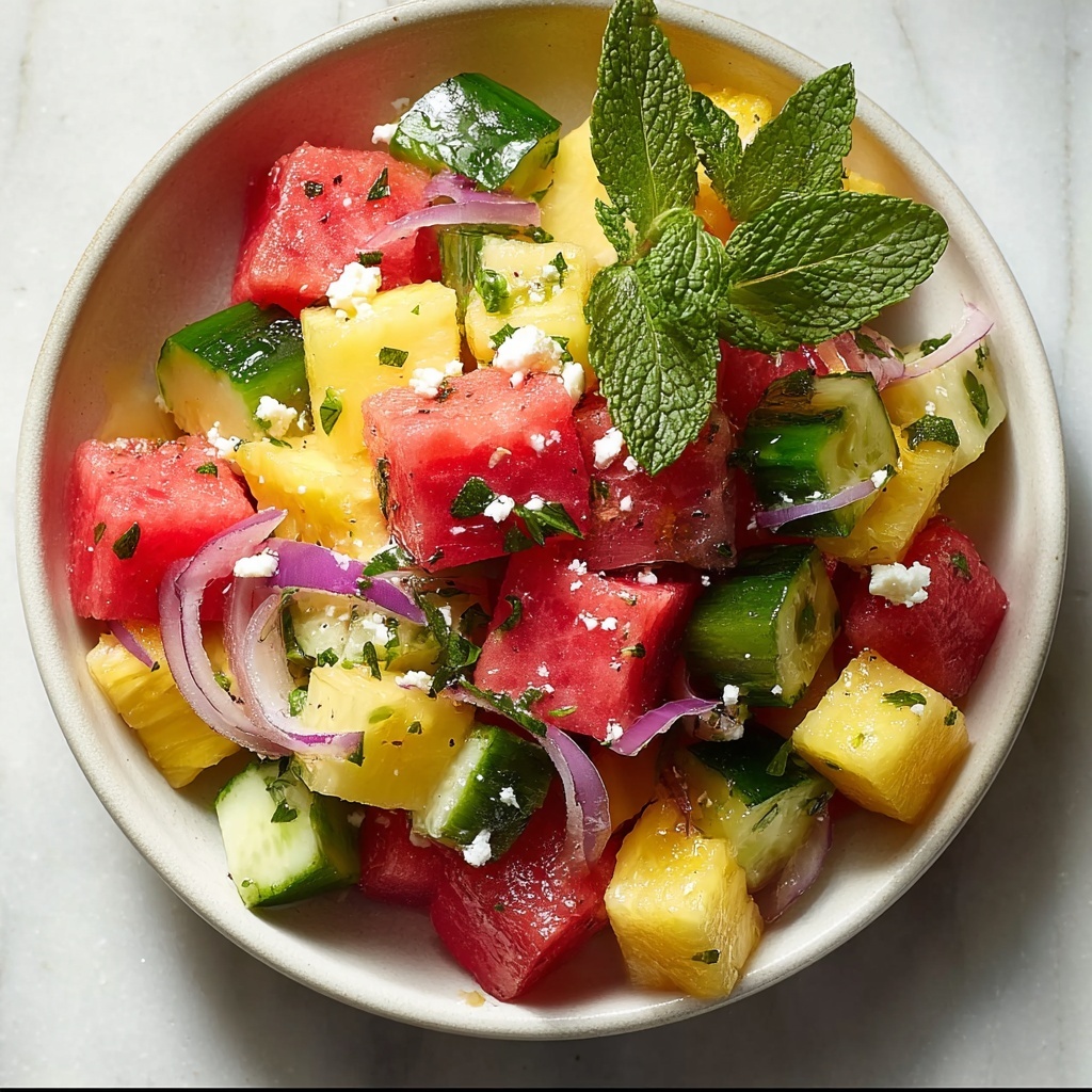 Watermelon Pineapple Salad Recipe - Recipe Image