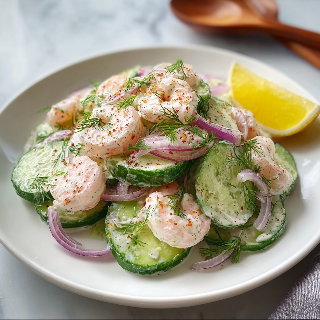 Creamy Cucumber Shrimp Salad Recipe - Recipe Image