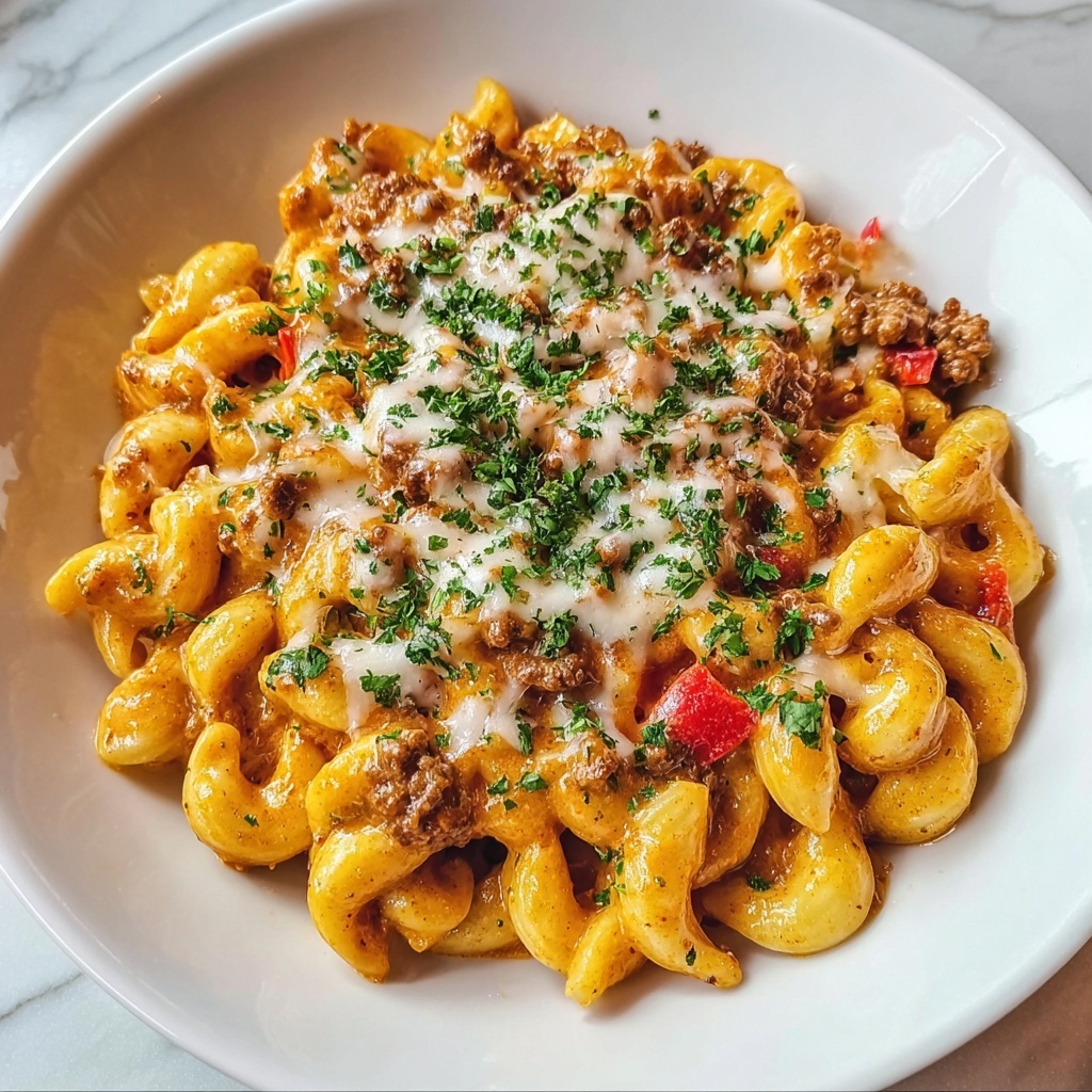 Creamy Rotel Pasta with Ground Beef Recipe - Recipe Image