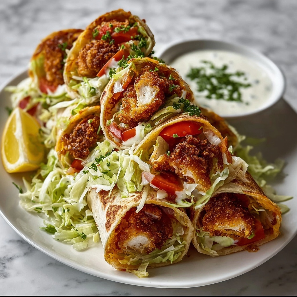 Crunchy Crispy Air Fryer Chicken & Mozzarella Wraps Recipe - Recipe Image