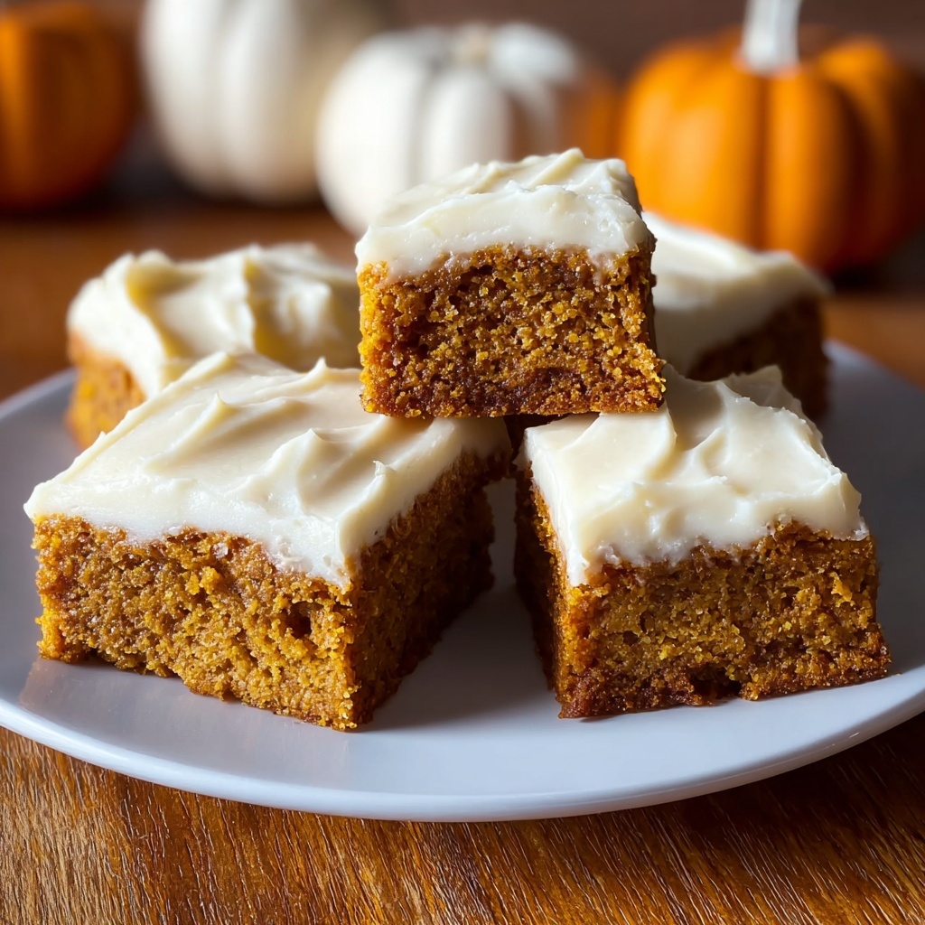 Decadent Spiced Pumpkin Bars with Cream Cheese Frosting Recipe - Recipe Image
