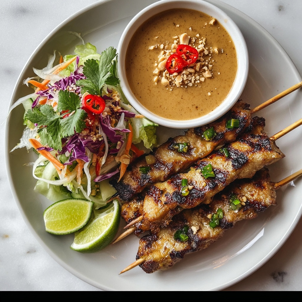 Chicken Satay with Thai Peanut Sauce Recipe - Recipe Image