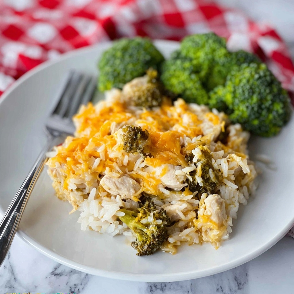 Cheesy Chicken Broccoli and Rice Casserole Recipe - Recipe Image