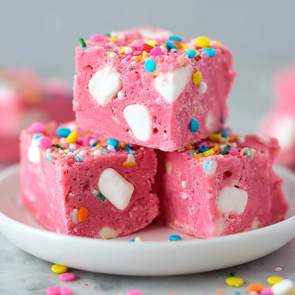 Pink Marshmallow Fudge Recipe - Recipe Image