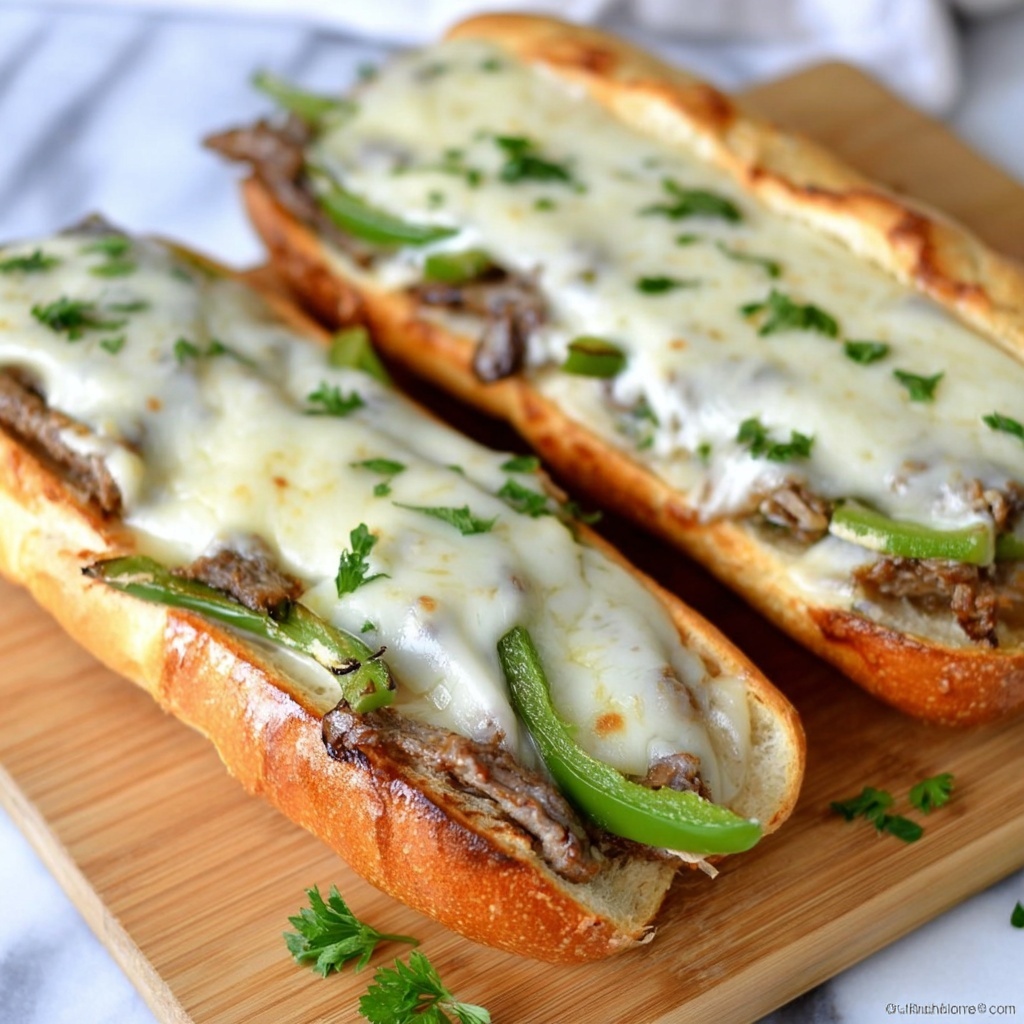 Philly Cheesesteak Cheese Bread Recipe - Recipe Image