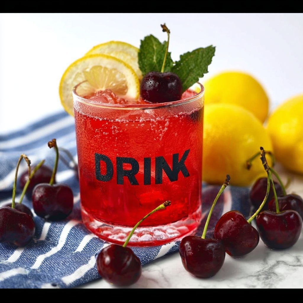 Cherry Lemonade Cocktail Recipe - Recipe Image