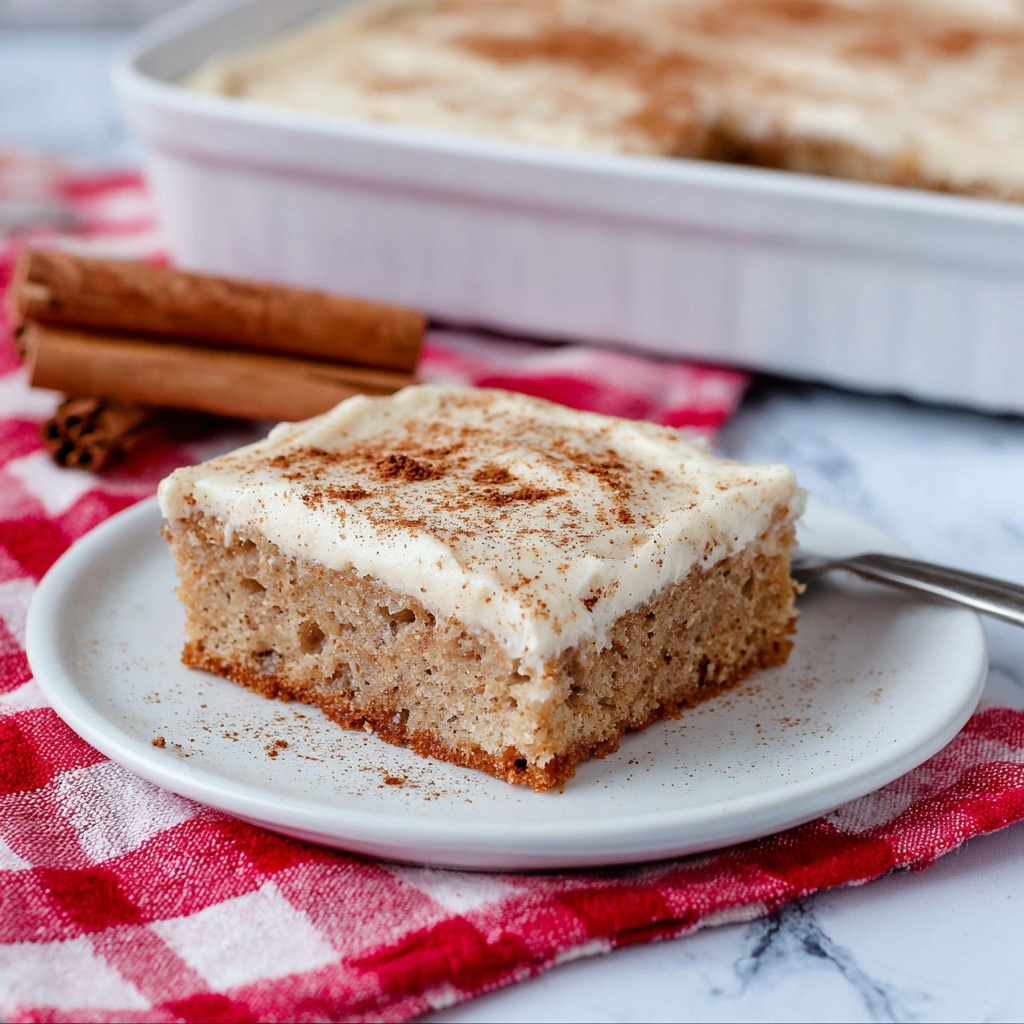 Cinnamon Roll Poke Cake Recipe - Recipe Image