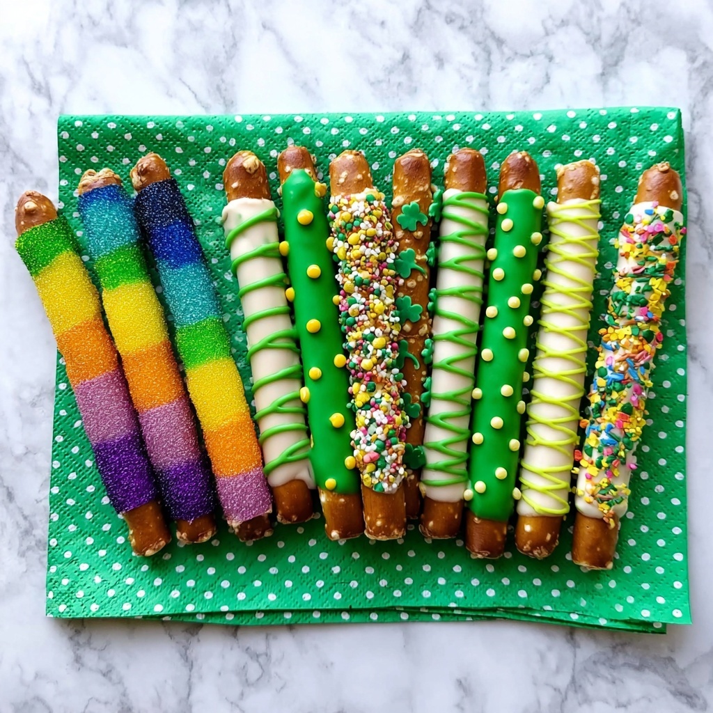 St Patrick’s Day Pretzel Rods Recipe - Recipe Image