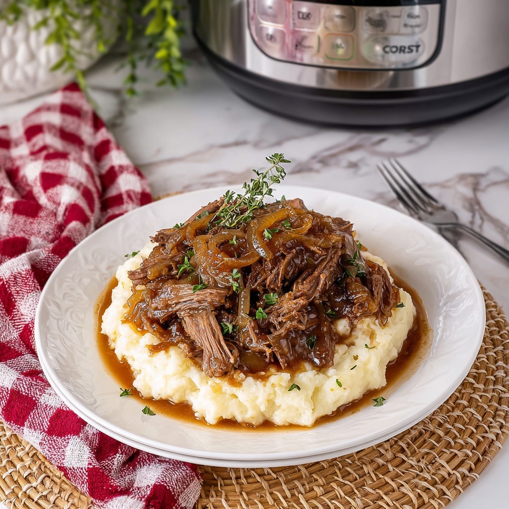 Slow Cooker French Onion Pot Roast Recipe - Recipe Image