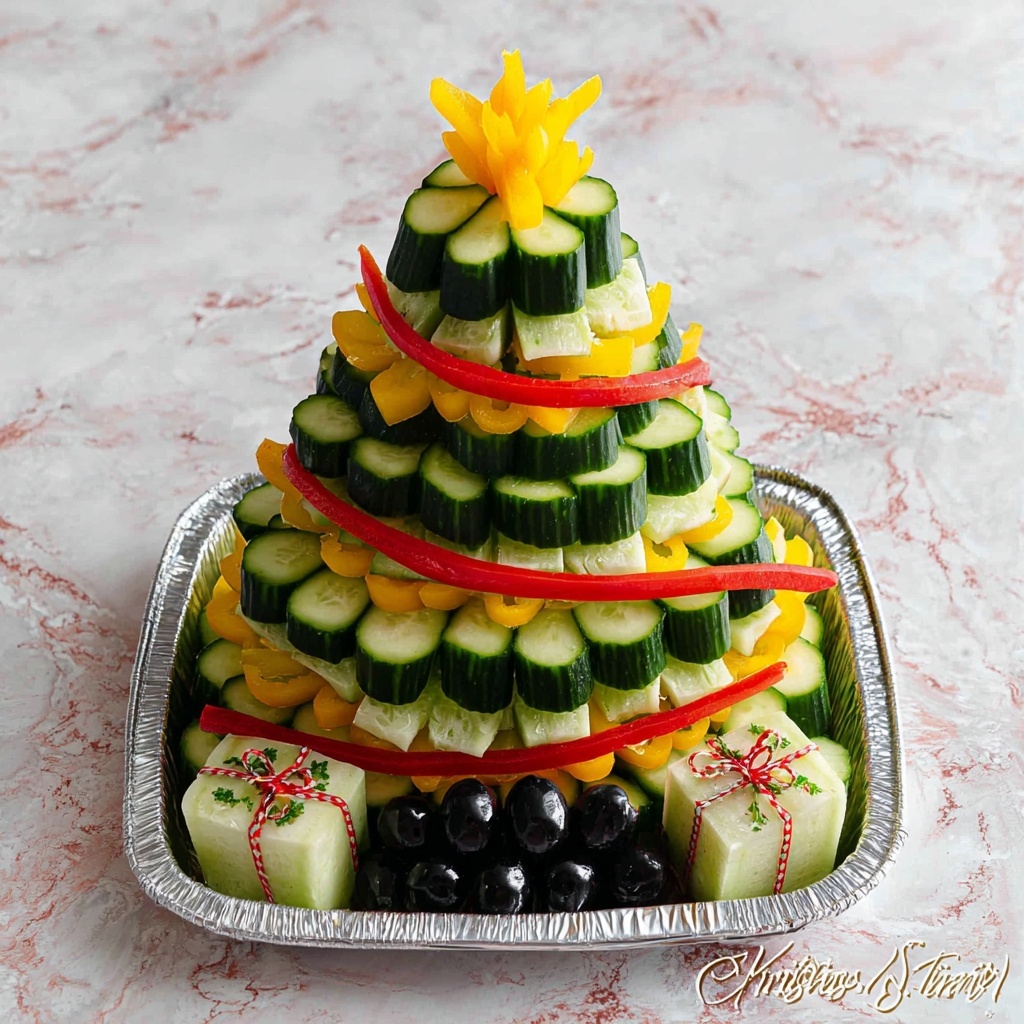 Christmas Tree Veggie Tray Recipe - Recipe Image