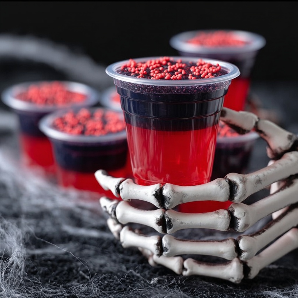 Vampire Kiss Jello Shots Recipe - Recipe Image