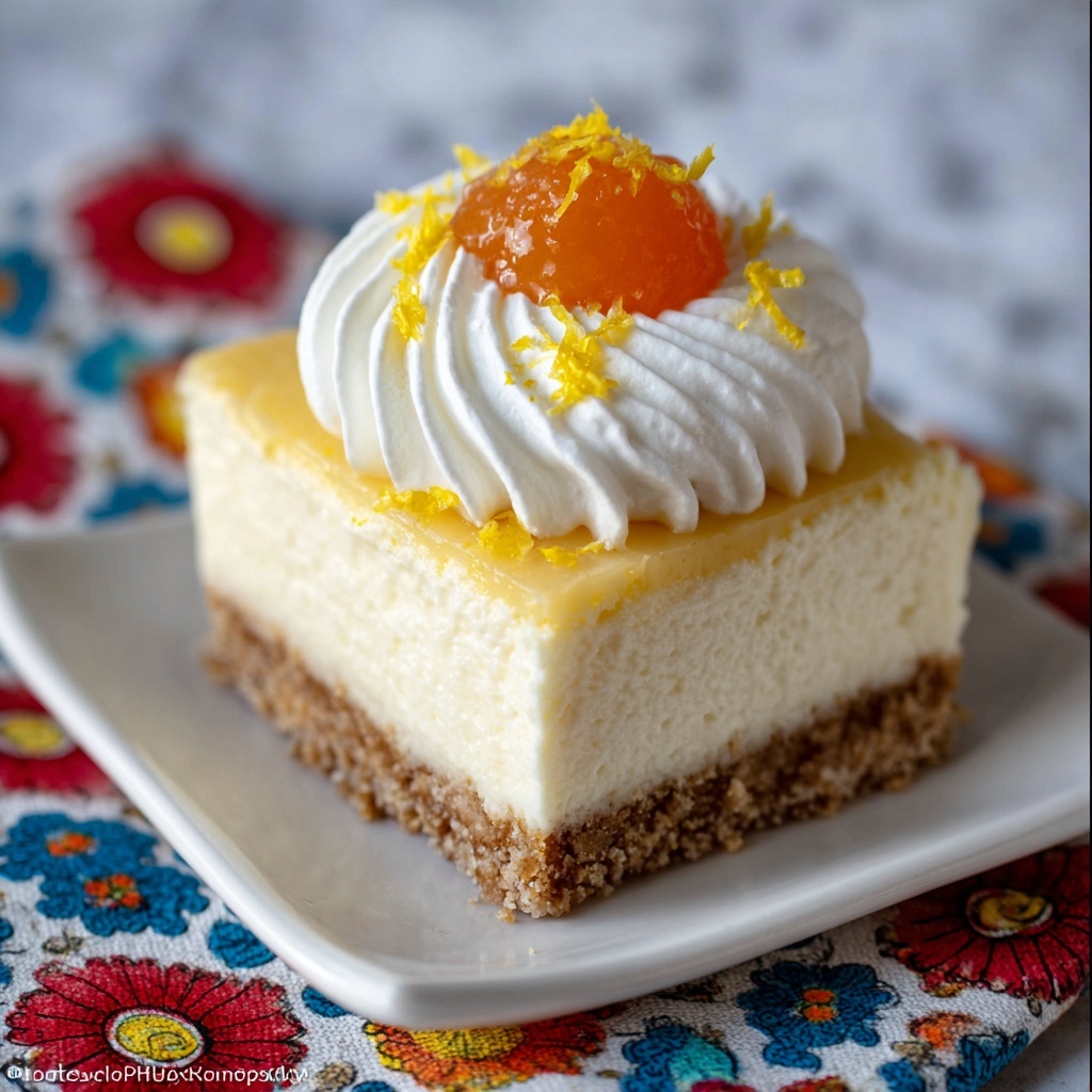 Easy Lemon Cheesecake Bars Recipe - Recipe Image