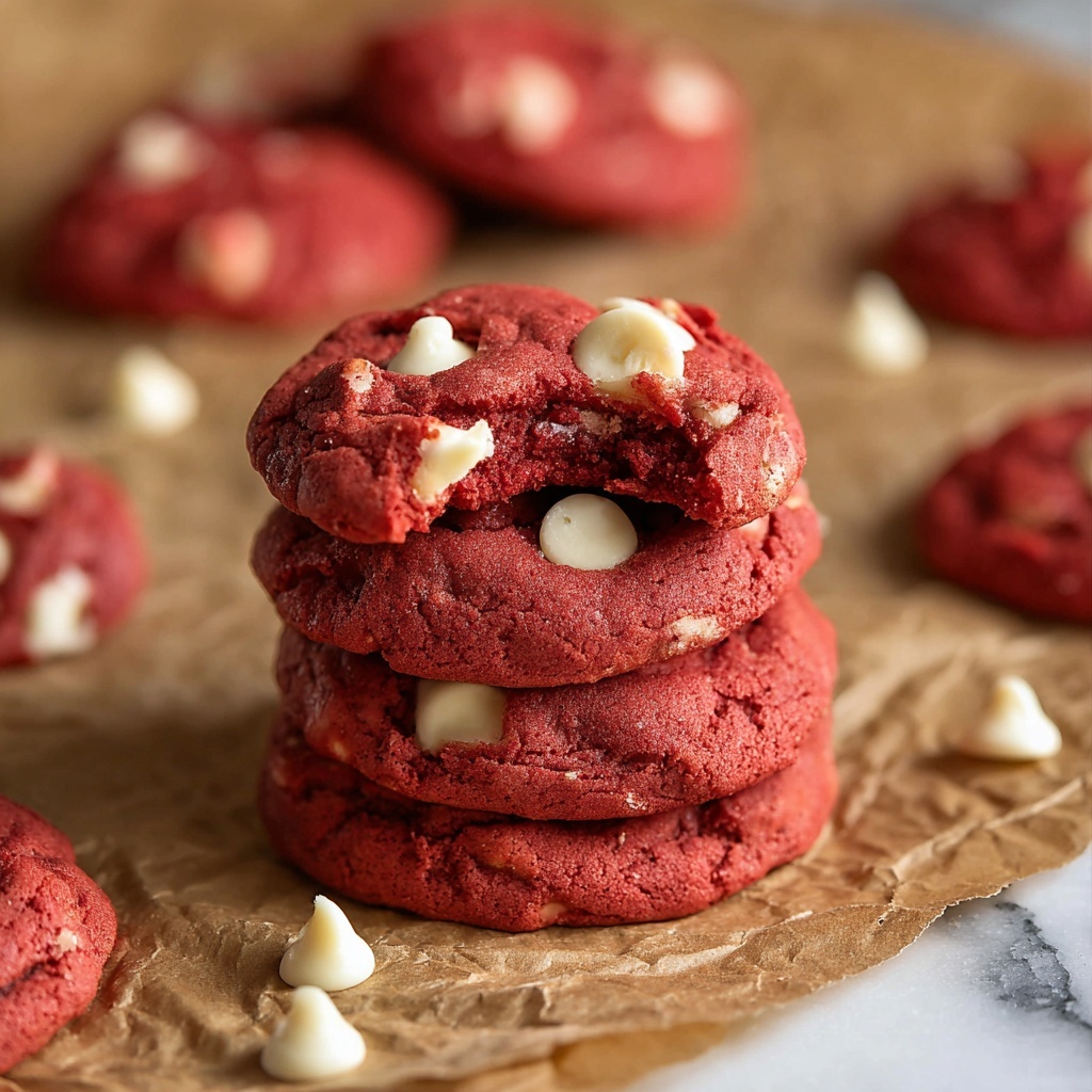 Red Velvet Cookies with White Chocolate Chips Recipe - Recipe Image