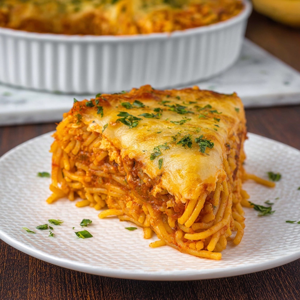 Spaghetti Pie Recipe - Recipe Image