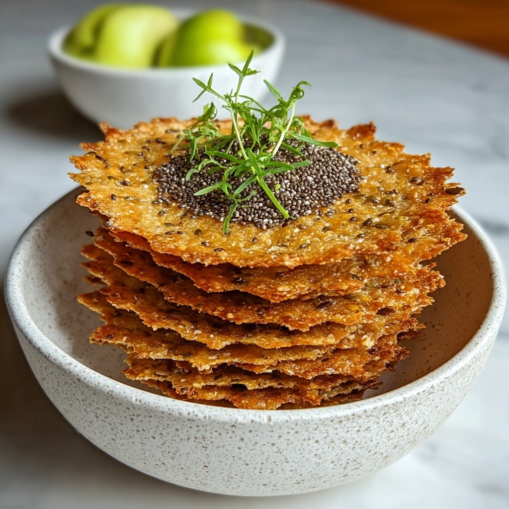 Crunchy Chia Flax Seed Crackers: The Best Healthy Snack Recipe - Recipe Image