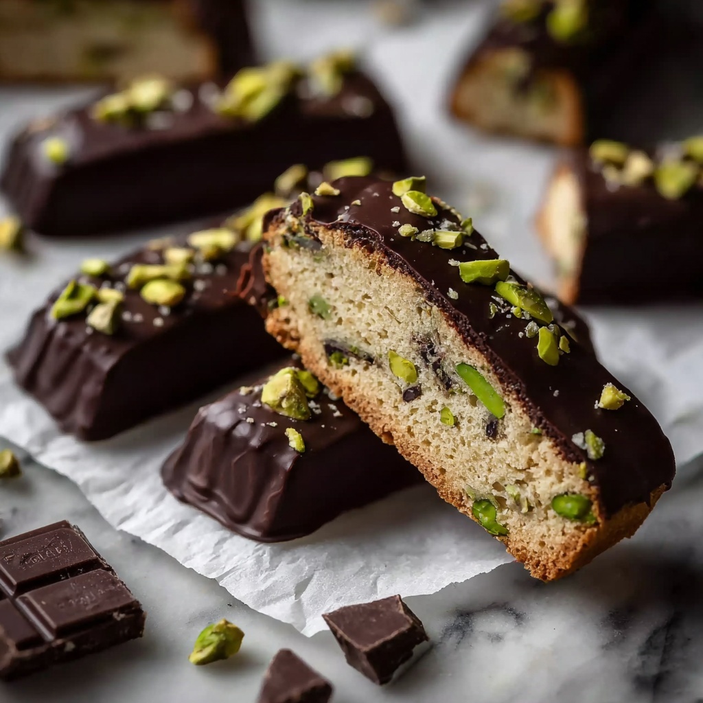 Irresistibly Crunchy Chocolate Pistachio Biscotti Recipe - Recipe Image