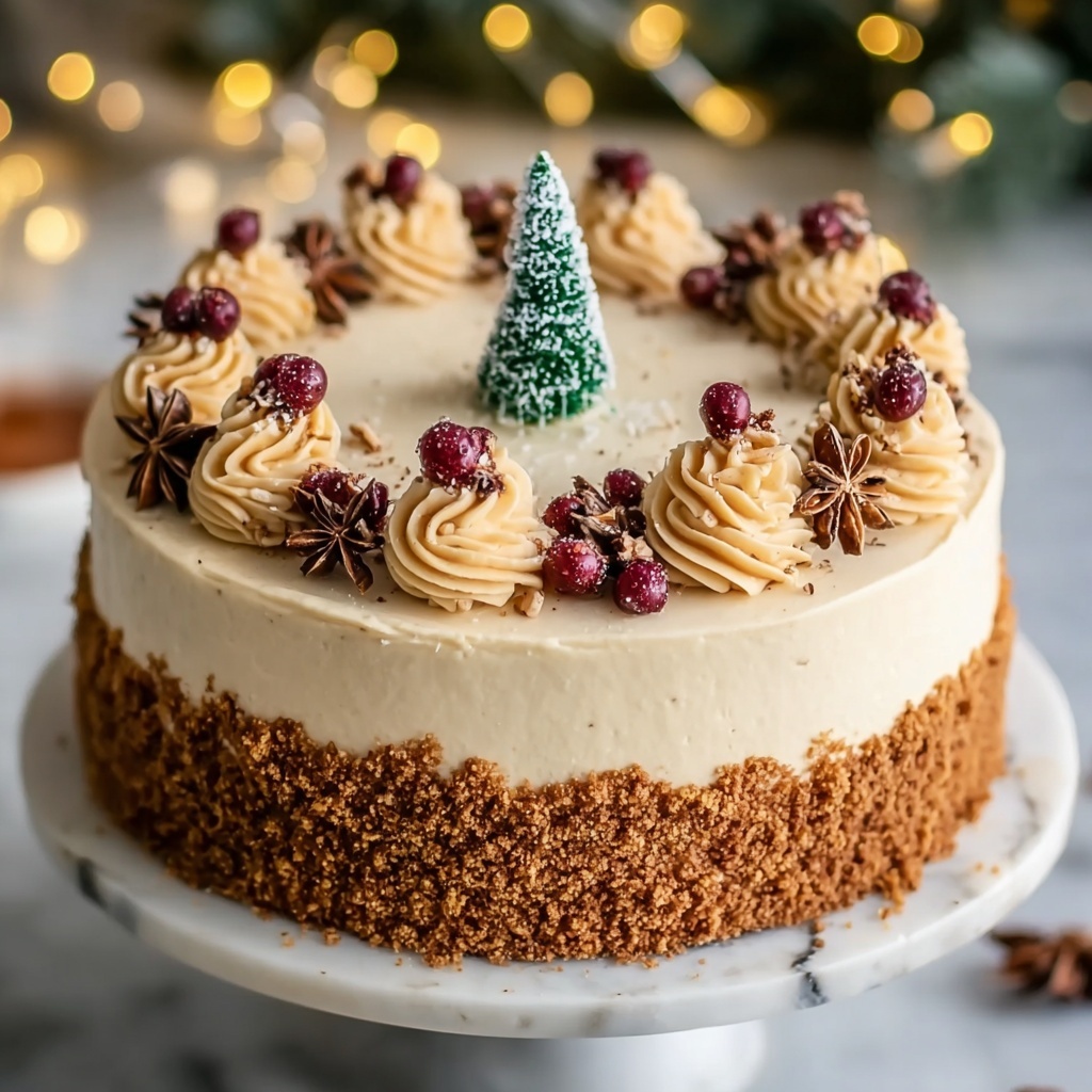 Irresistibly Scrumptious Christmas Spice Cake with Eggnog Buttercream Recipe - Recipe Image