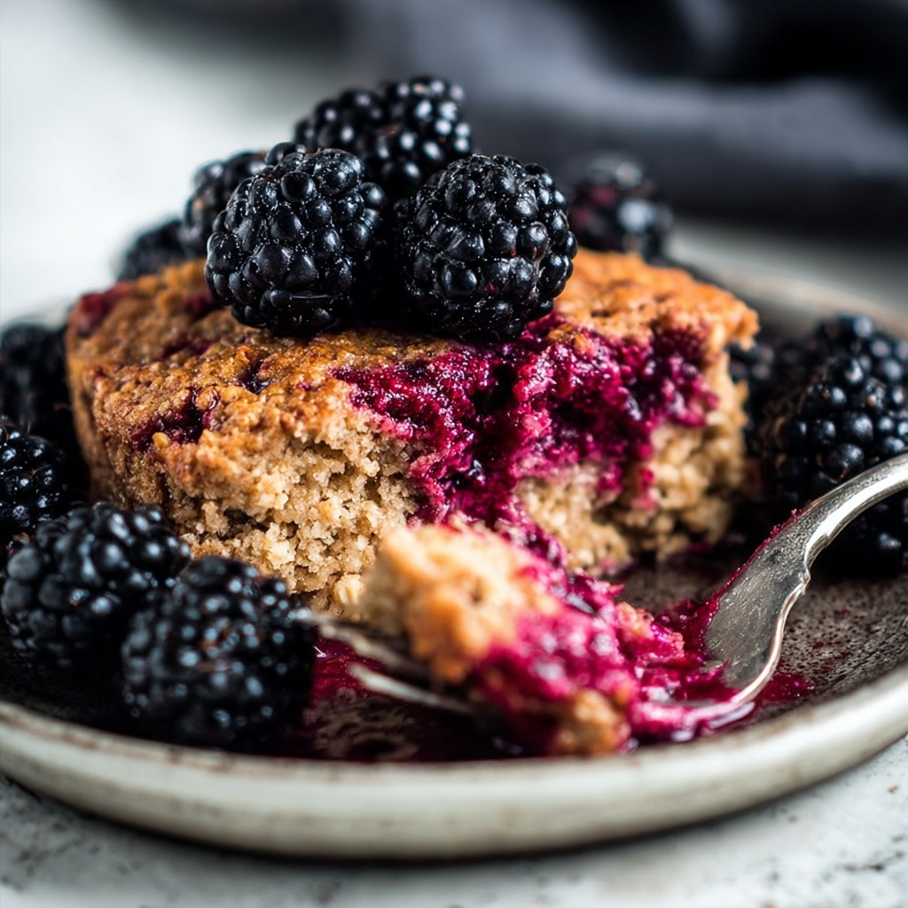 Blackberry Cobbler Baked Oatmeal Cups Recipe - Recipe Image