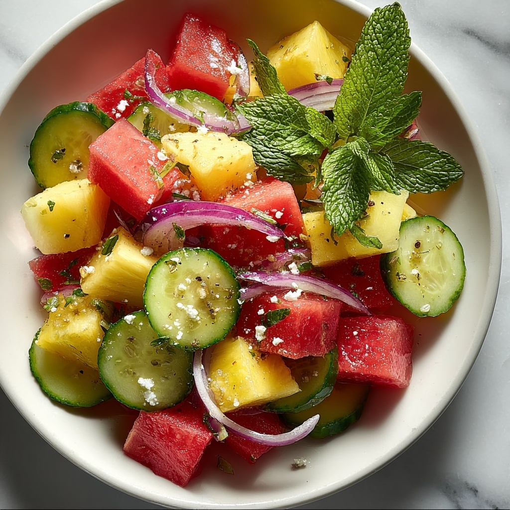 Watermelon Pineapple Salad Recipe - Recipe Image