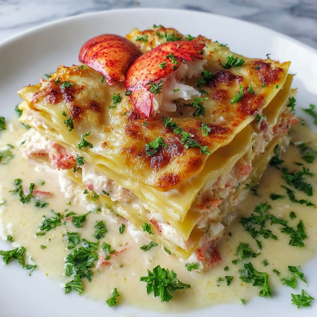 Seafood Lasagna with Lobster and Shrimp Recipe - Recipe Image