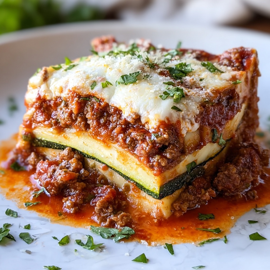 Zucchini Lasagna with Ground Turkey Recipe - Recipe Image