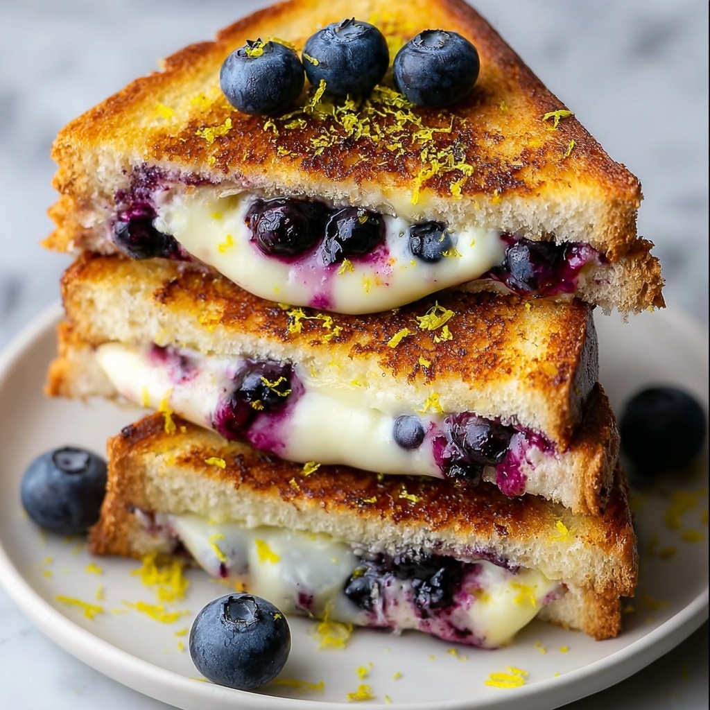 Blueberry Honey Cream Cheese Grilled Cheese Recipe - Recipe Image
