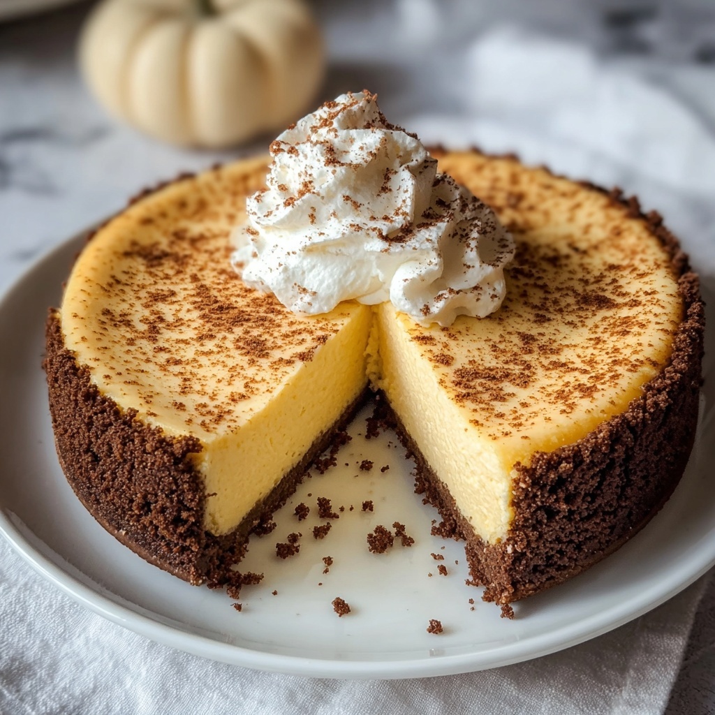 Rich and Creamy Spiced Pumpkin Cheesecake Recipe - Recipe Image