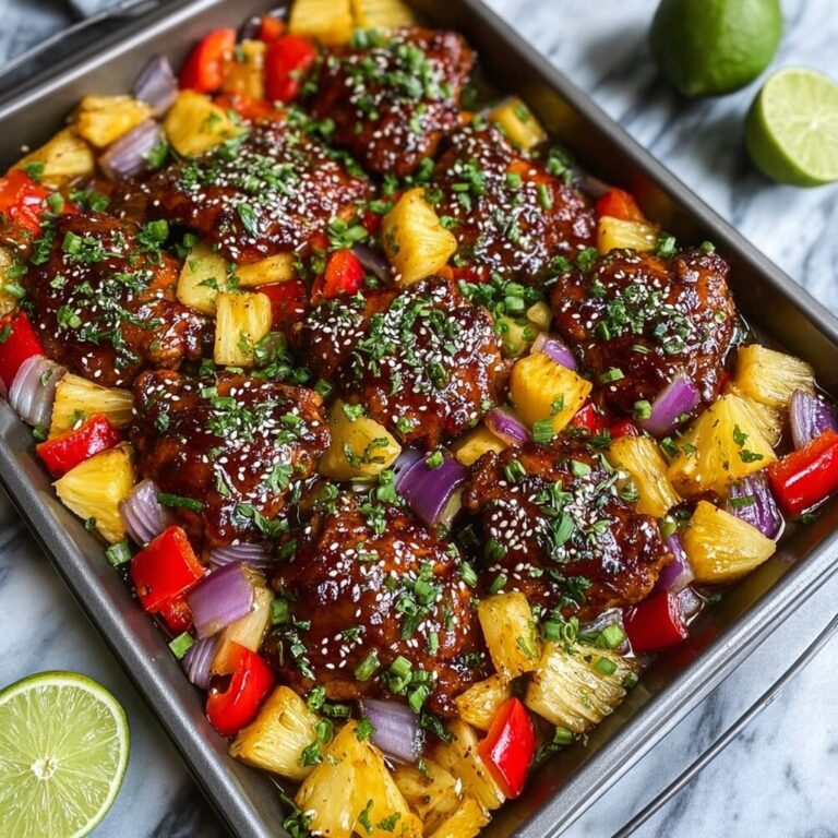 Sheet Pan Hawaiian Chicken with Pineapple and Peppers Recipe