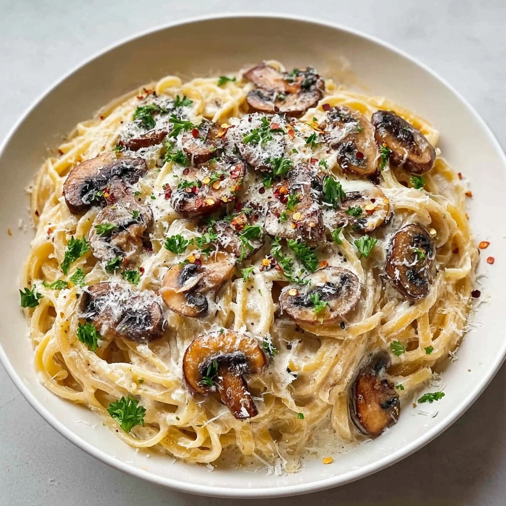 Creamy Mushroom Spaghetti Recipe - Recipe Image