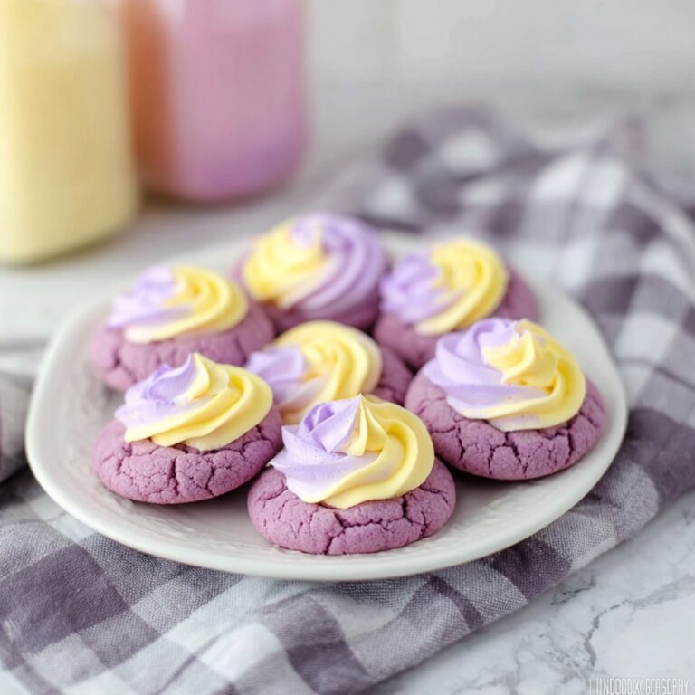 Lemon Lavender Cookies with Colorful Frosting Recipe