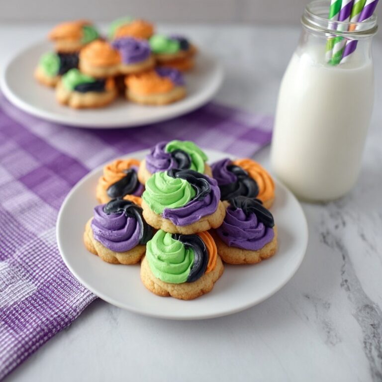Halloween Crinkle Cookies with Colorful Frosting Recipe