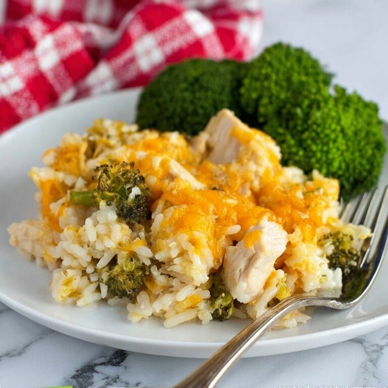 Cheesy Chicken Broccoli and Rice Casserole Recipe