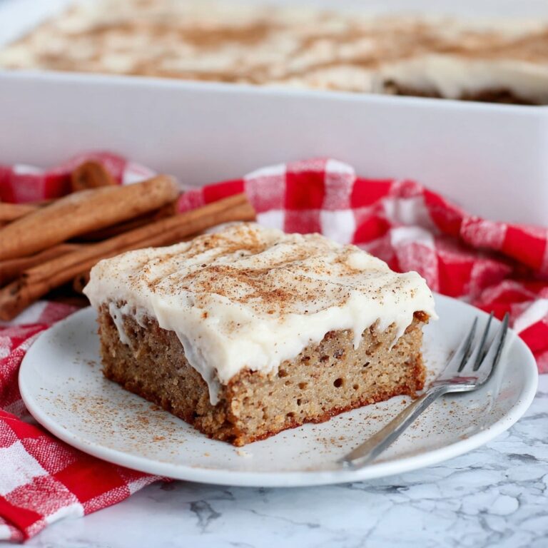 Cinnamon Roll Poke Cake Recipe