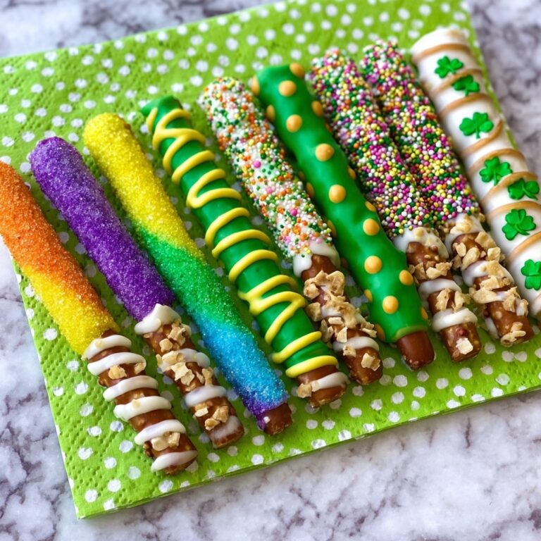 St Patrick’s Day Pretzel Rods Recipe