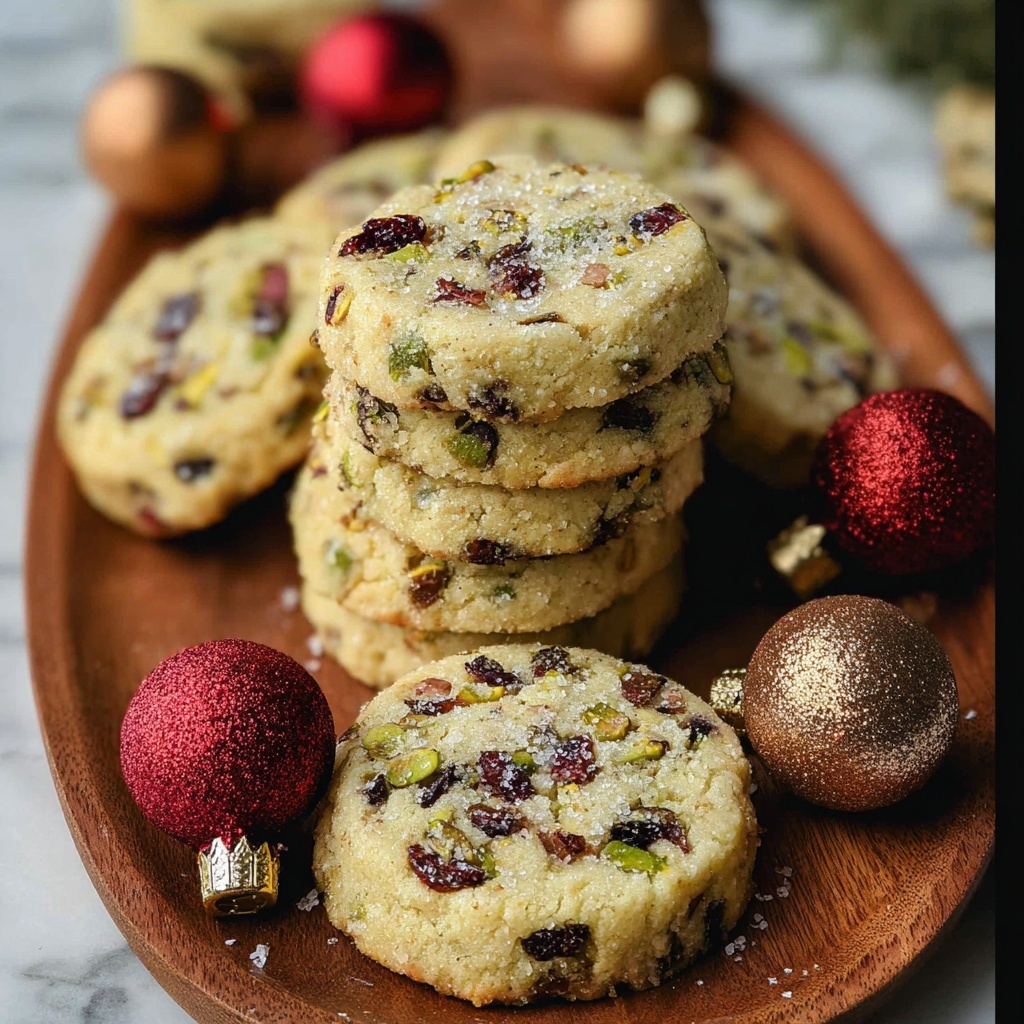 Cranberry Pistachio Shortbread Recipe - Recipe Image