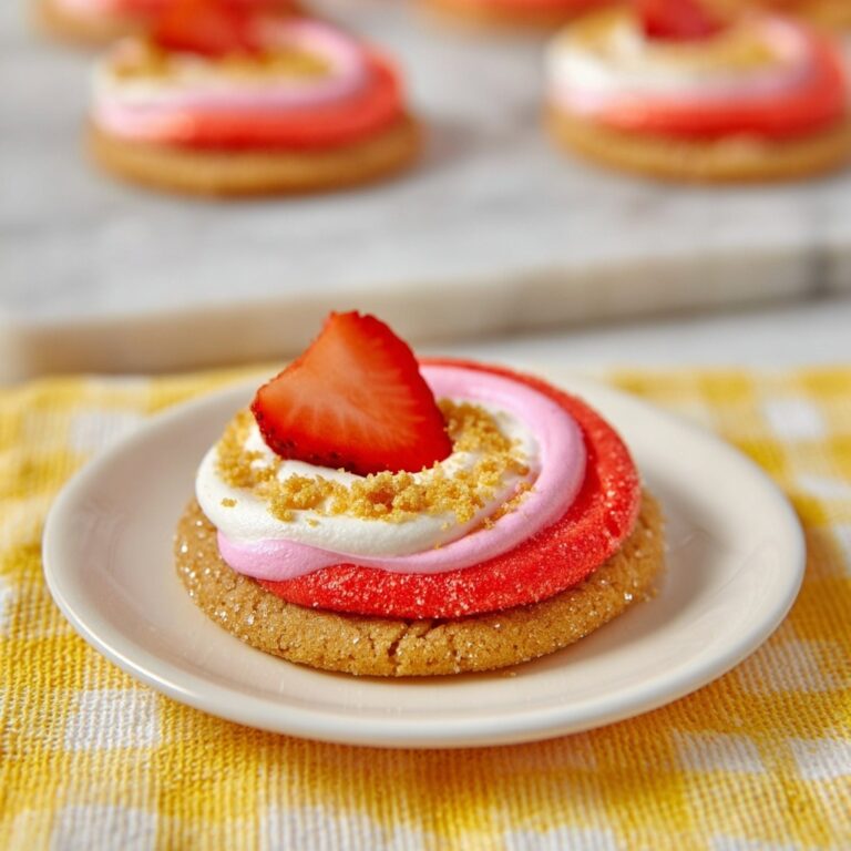 Frosted Strawberry Cheesecake Cookies Recipe