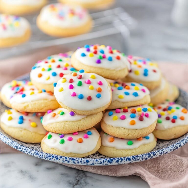 Anise Cookies with Lemon Glaze and Sprinkles Recipe