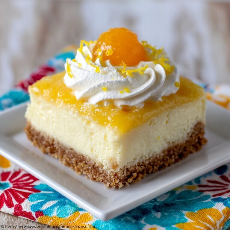 Easy Lemon Cheesecake Bars Recipe