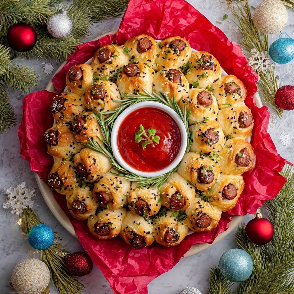 Pigs in a Blanket Wreath Recipe - Recipe Image