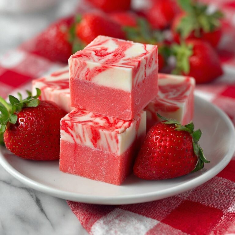 Strawberry Swirl White Chocolate Fudge Recipe