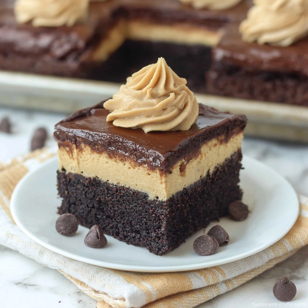 Chocolate Peanut Butter Texas Sheet Cake Recipe - Recipe Image