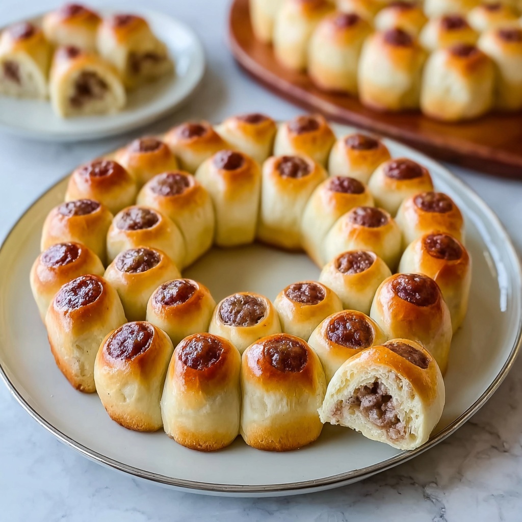 Irresistibly Fun Pull Apart Pigs in a Blanket with Cheese Dip Recipe - Recipe Image