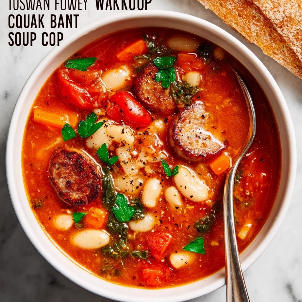 Slow Cooker Tuscan White Bean and Sausage Soup Recipe - Recipe Image