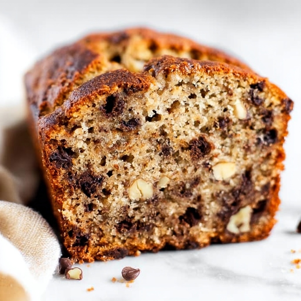 Healthy Chocolate Chip Banana Bread Recipe - Recipe Image