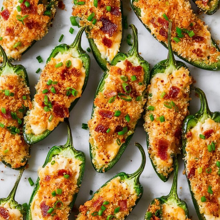 Baked Jalapeño Poppers with Cheddar, Bacon, and Crispy Panko Topping Recipe