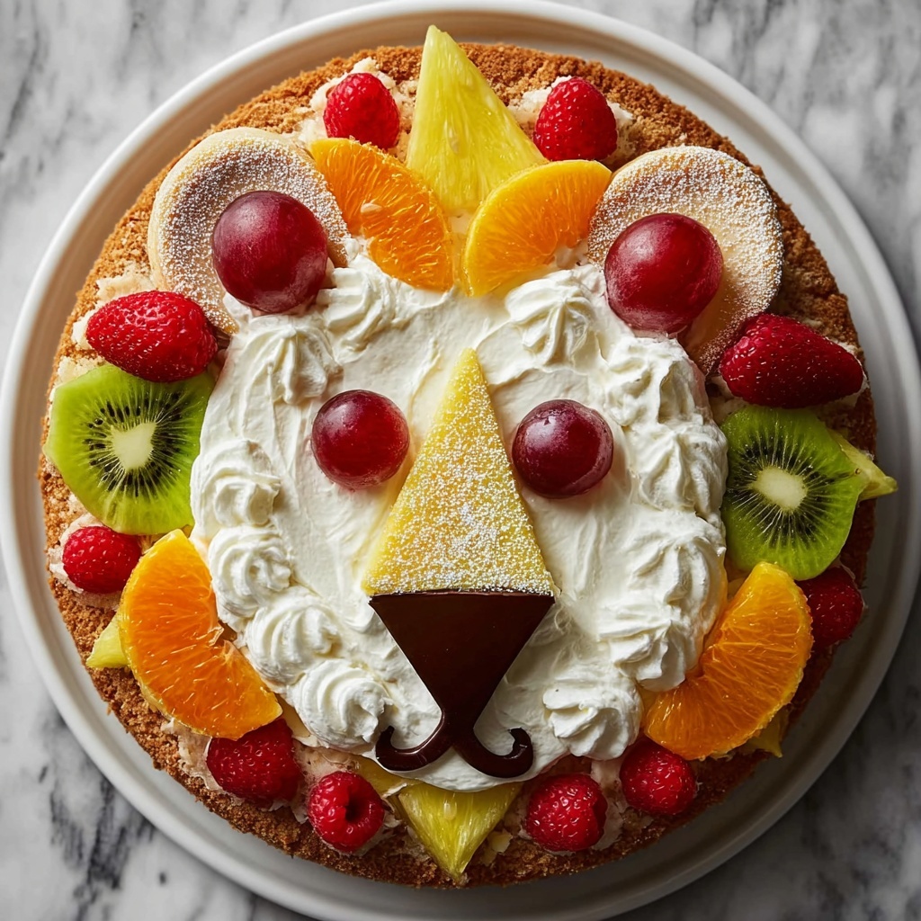 Fruit Lion Cake Recipe - Recipe Image