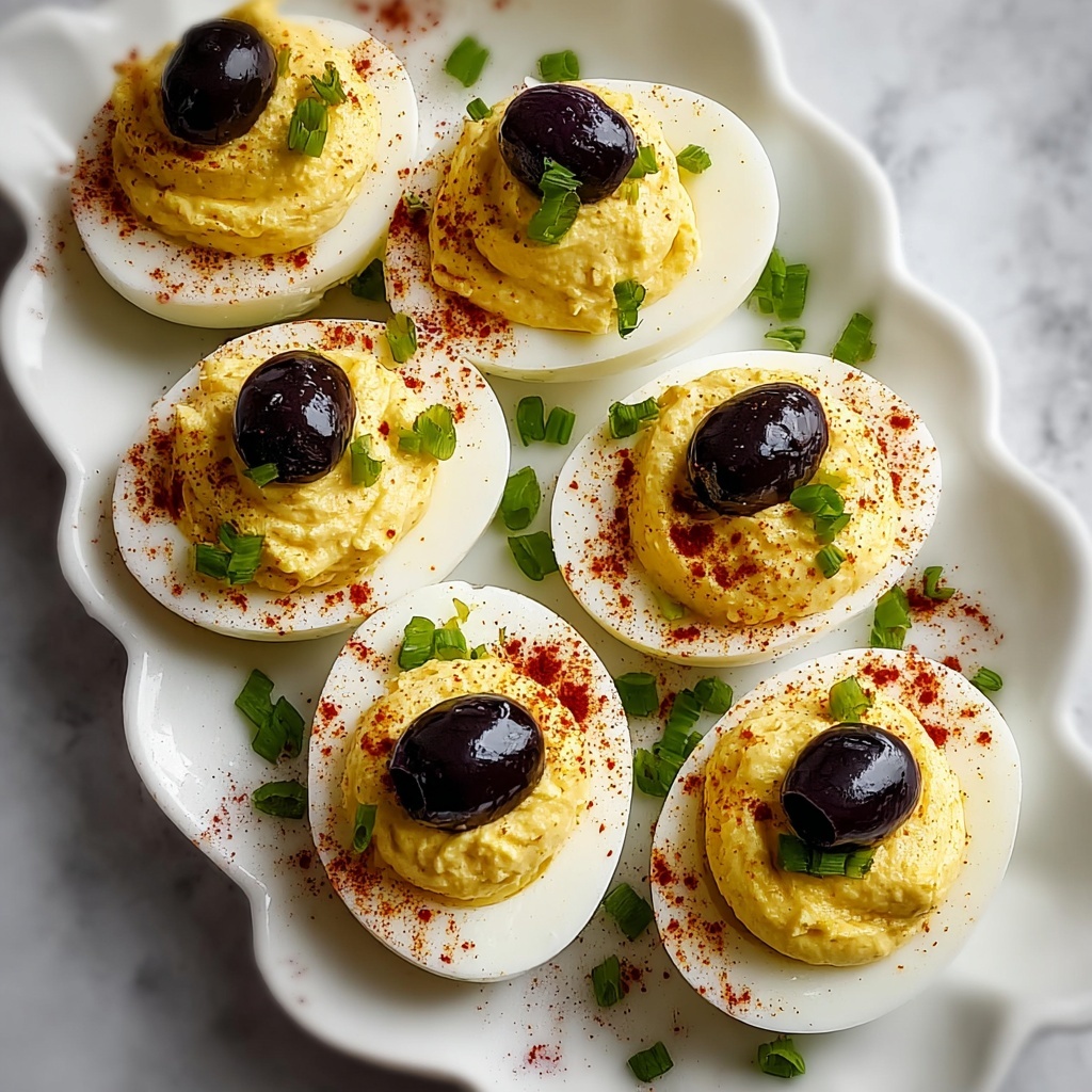 Creepy Deviled Eggs Recipe - Recipe Image